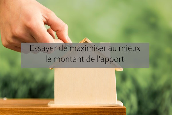 apport pour le financement de la maison