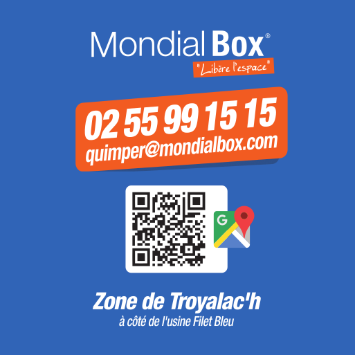  QR Code - itinéraire MondialBox Quimper  ​