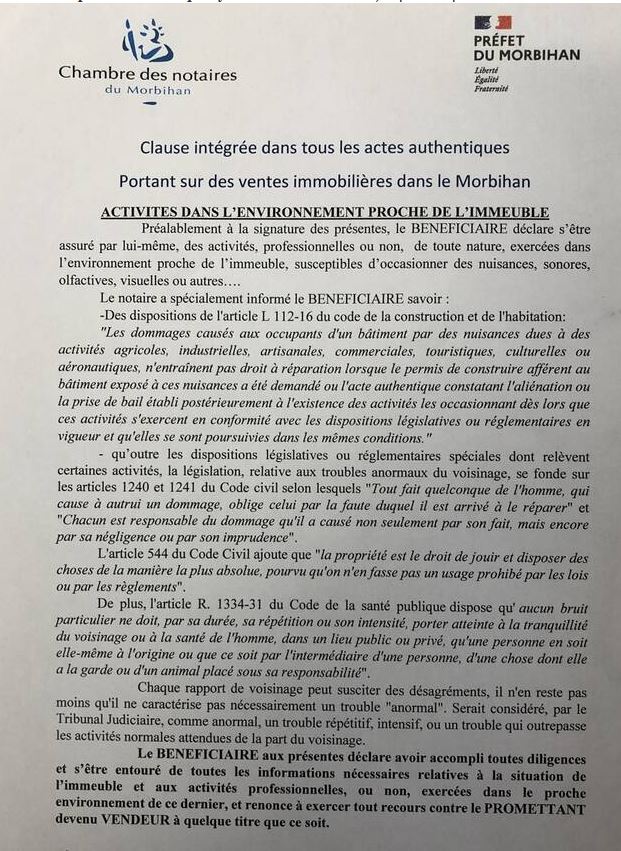 achat maison - trouble de voisinage