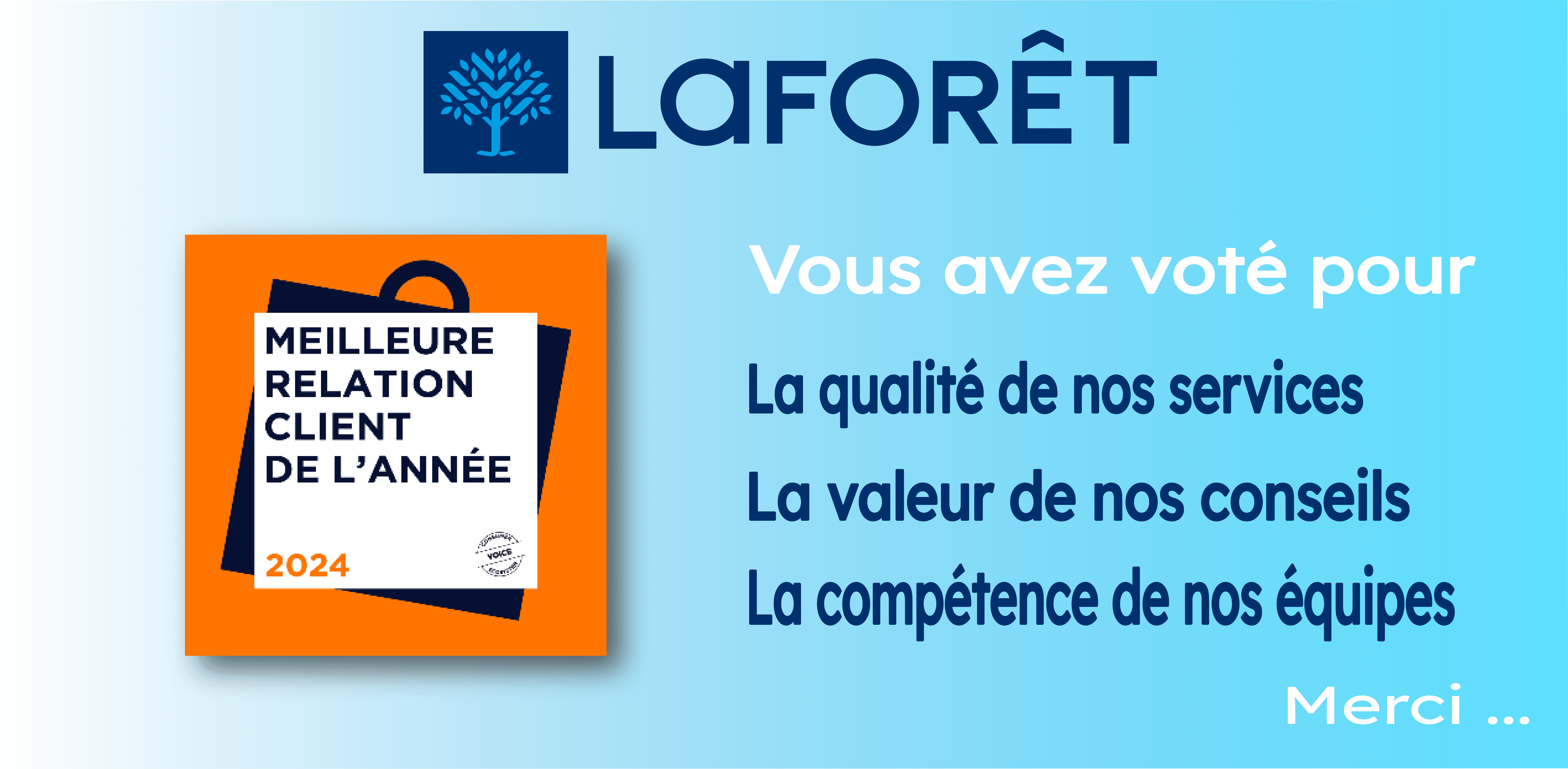 Laforêt Châteaulin Meilleure relation client 2024