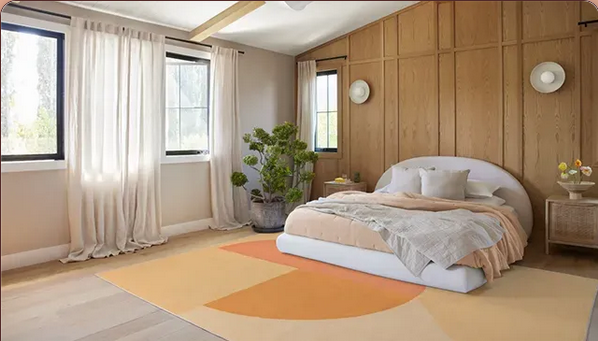 tapis ruggableet parenariat pantone peach fuzz